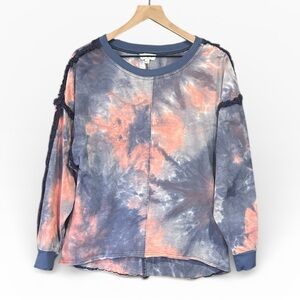 Umgee Sweatshirt Tie Dye Long Sleeve Oversized Pullover Women’s Size Small
